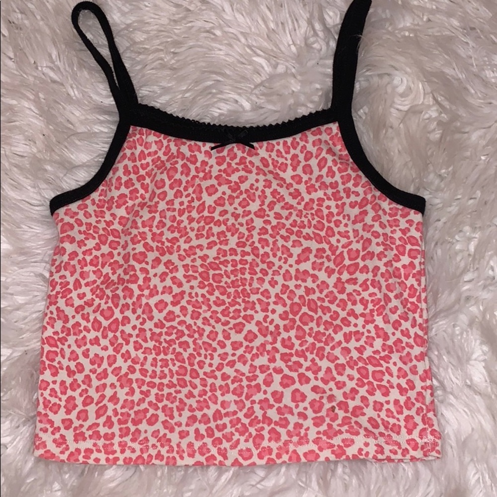 Pink leopard tank